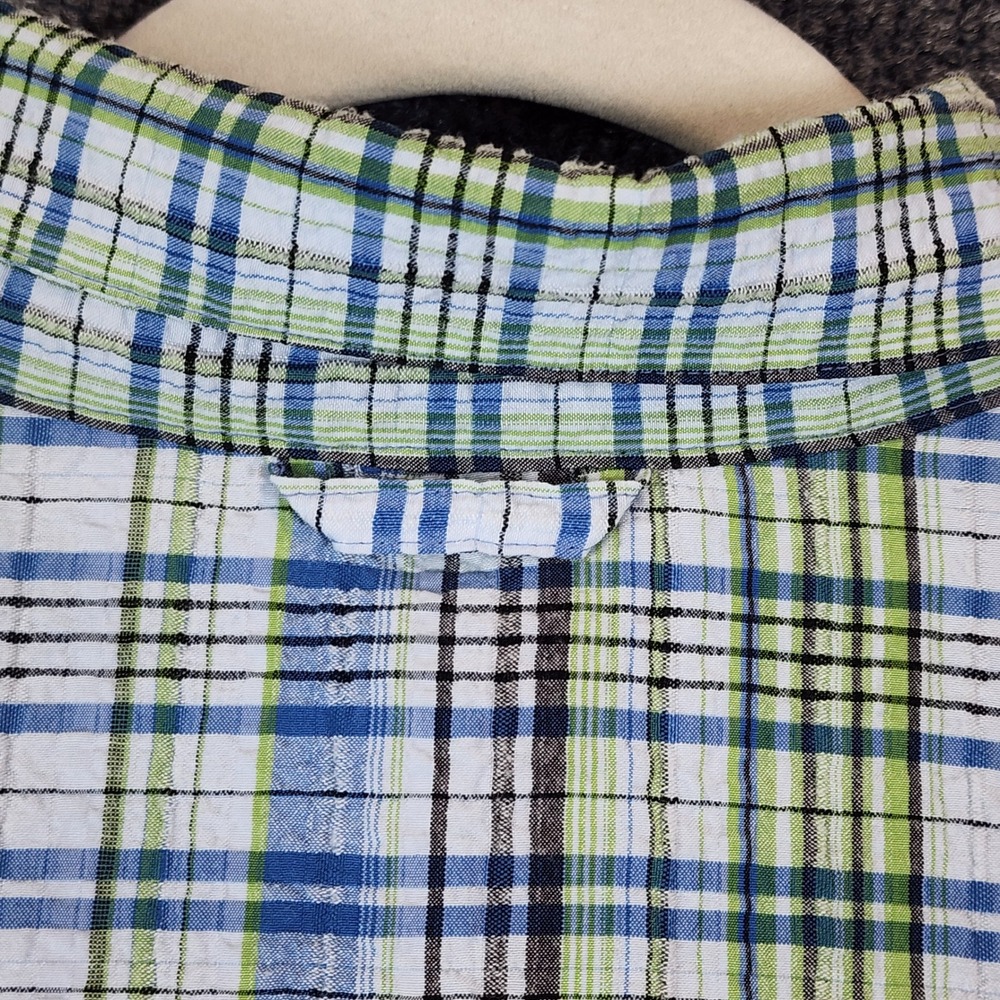 Woolrich Womens XL Coastal Preppy Outdoor Travel Plaid Roll Tab Shirt XL - Picture 15 of 16